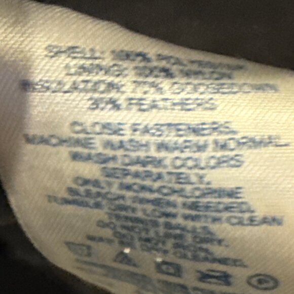 Land's End, Ladies Black, Angel Goose Down Long Coat, Size Medium 10-12 - Picture 8 of 10